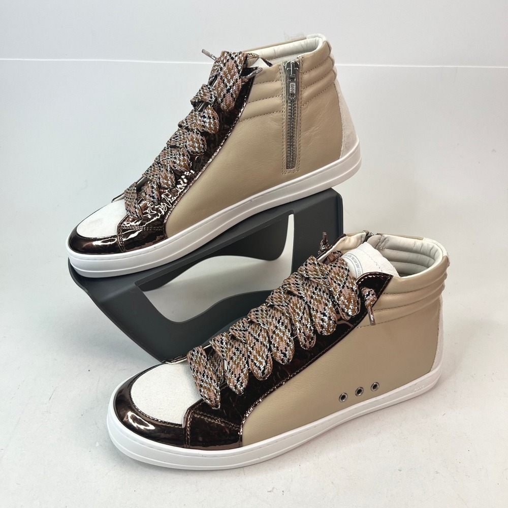 P448 Skate Cream Lake High Top Sneakers Women's 42EU / 11.5-12US Metallic Italy